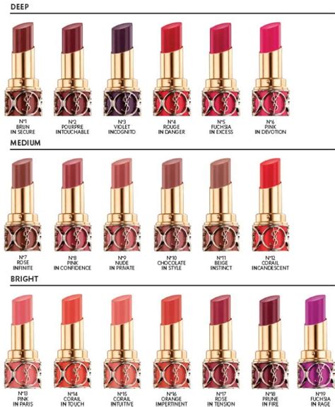 yves saint laurent lipstick no 22|ysl lipstick color chart.